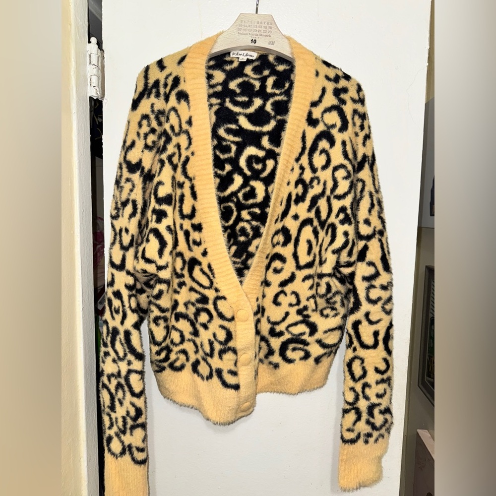 🔥 For Love & Lemons Leopard Cardigan – Size XL